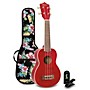 Mitchell MU45F Exotic Soprano Ukulele Flamed Maple Pack Cherry