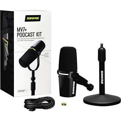 Shure MV7+ Podcast Kit With Stand -
