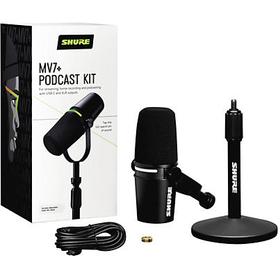 Shure MV7+ Podcast Kit With Stand