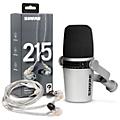 Shure MV7-S USB Microphone and SE215 Earphones Content Creator Bundle ClearClear