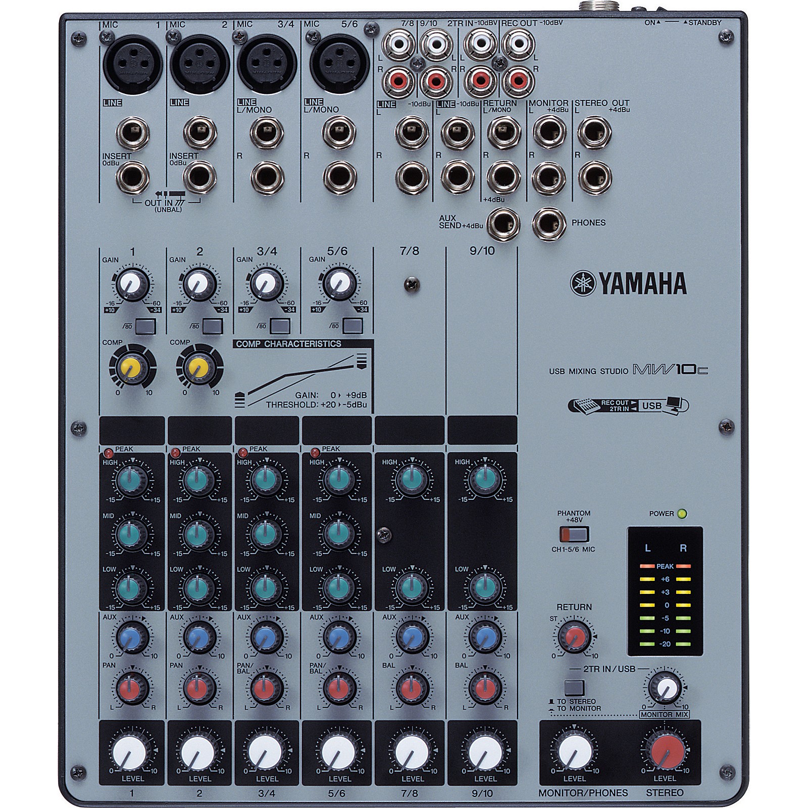 Yamaha MW10C 10Channel USB Mixer with Compression Musician's Friend