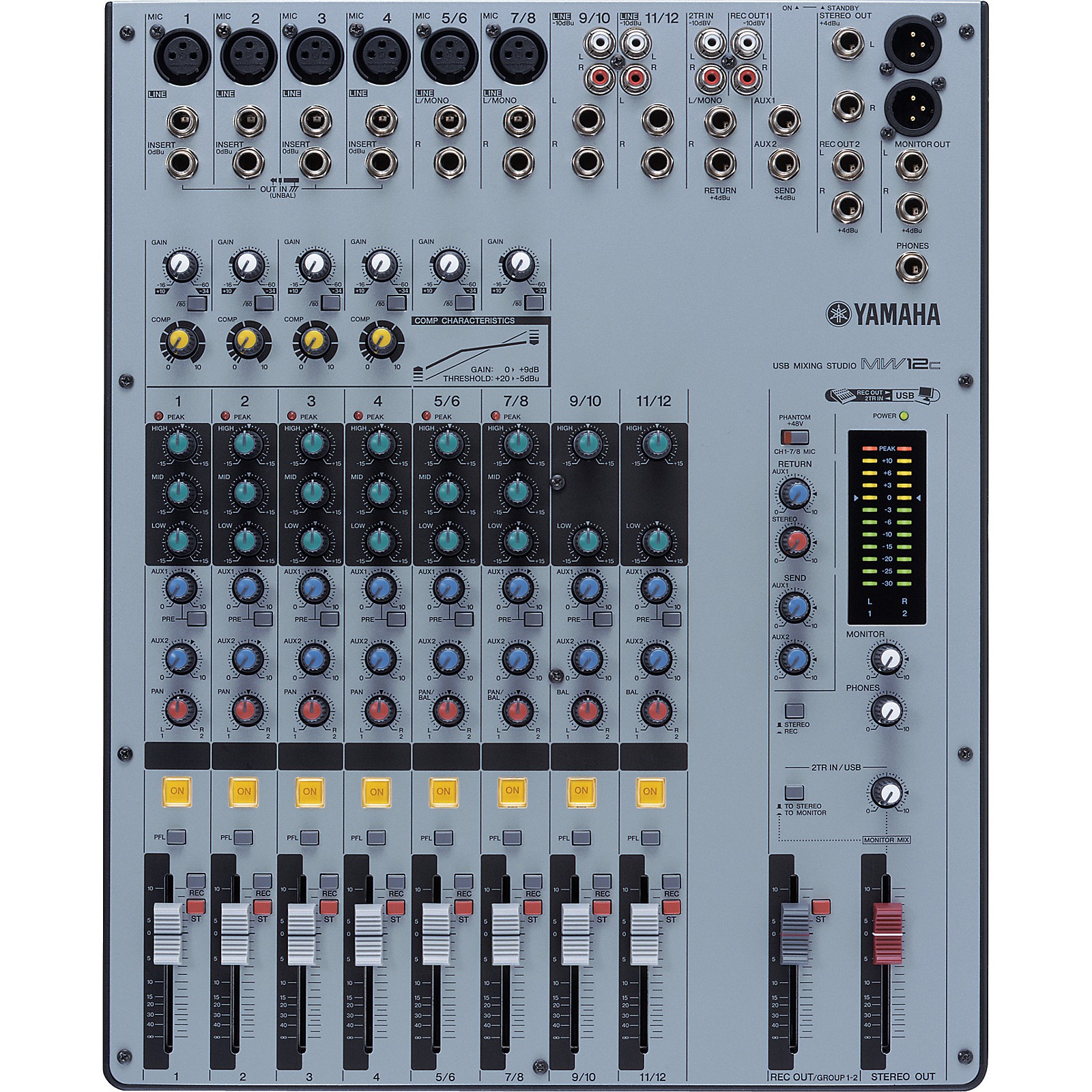 Yamaha MW12C 12Channel USB Mixer with Compression Musician's Friend