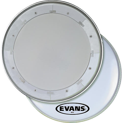 Evans MX1 White Marching Bass Drum Head 28 in.