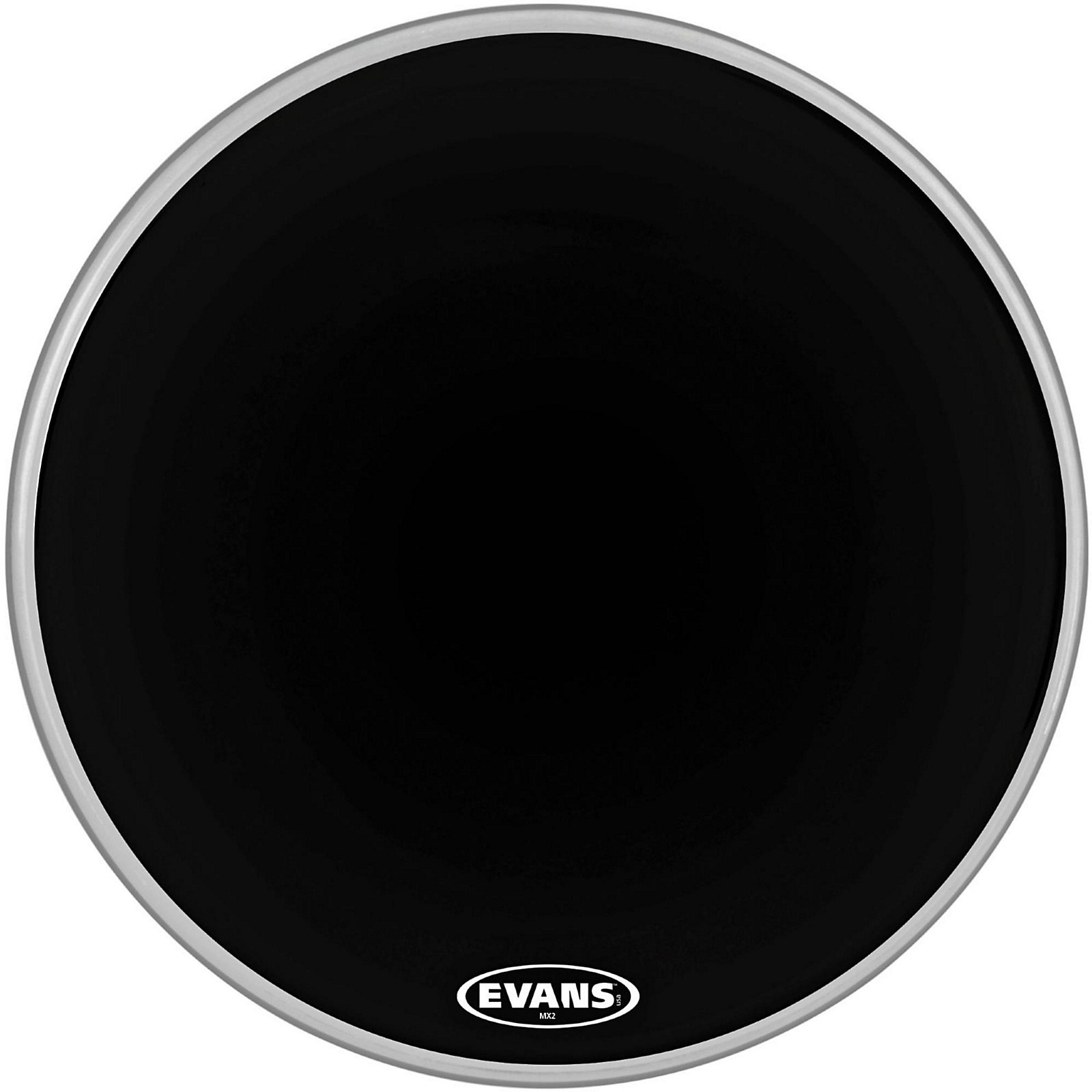 Evans MX2 Black Marching Bass Drum Head Black 18 in. Musician's Friend
