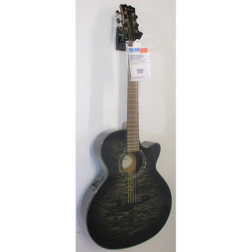 Mitchell MX420 Acoustic Electric Guitar Trans Black