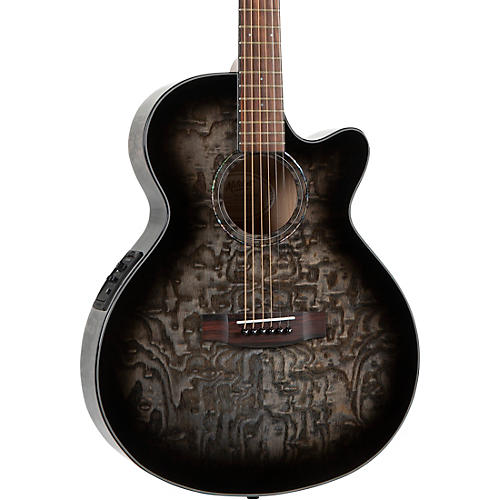 Mitchell MX430QAB Exotic Series Acoustic-Electric Condition 1 - Mint Midnight Black Edge Burst