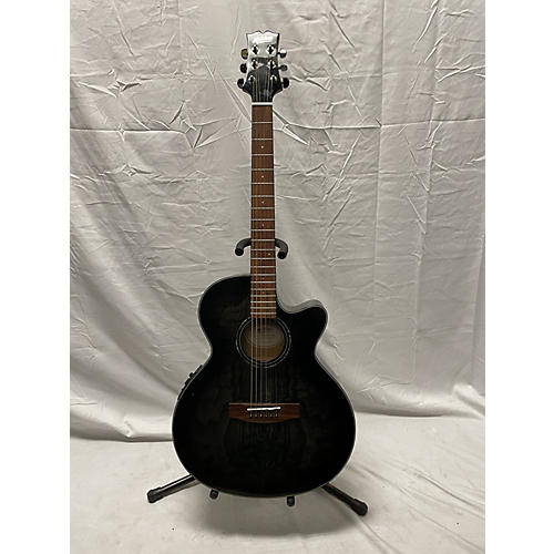 Mitchell MX430QAB Acoustic Electric Guitar Midnight Black Edge