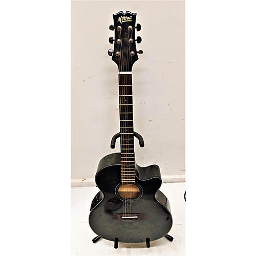 Mitchell MX430QAB Acoustic Guitar Midnight Black Edge Burst