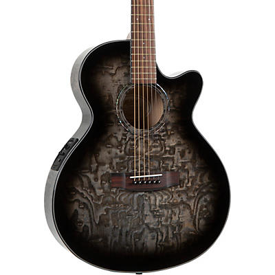 Mitchell MX430QAB Exotic Series Acoustic-Electric Guitar -