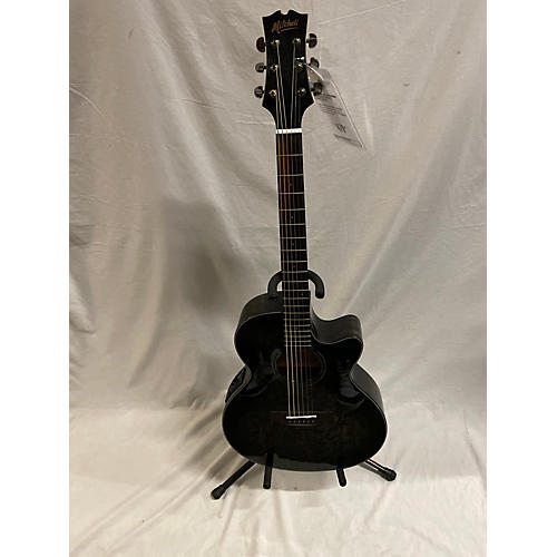 Mitchell MX430QAB/MBK Acoustic Electric Guitar QULTIED BLACK