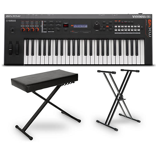 Yamaha MX49 49-Key Music Production Synthesizer Essentials Bundle Black