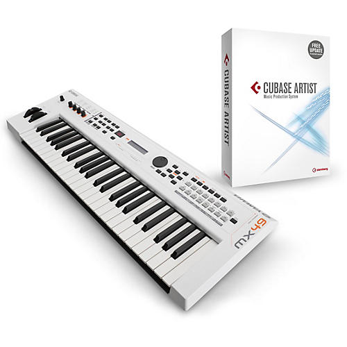 MX49 49-Key Music Production Workstation White with Cubase Artist