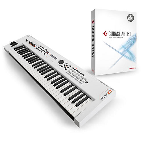 MX61 61-Key Music Production Workstation White with Cubase Artist