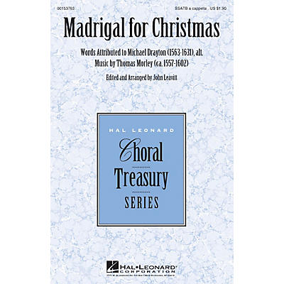 Hal Leonard Madrigal for Christmas SSATB A Cappella arranged by John Leavitt
