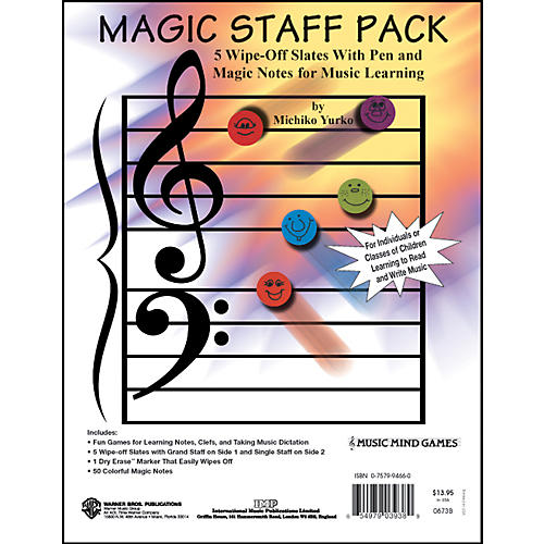 Magic Staff Pack - 5 Wipe Off Slates with Pen and Magic Notes
