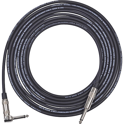 Lava Magma Instrument Cable Straight to Right Angle Black 20 ft.