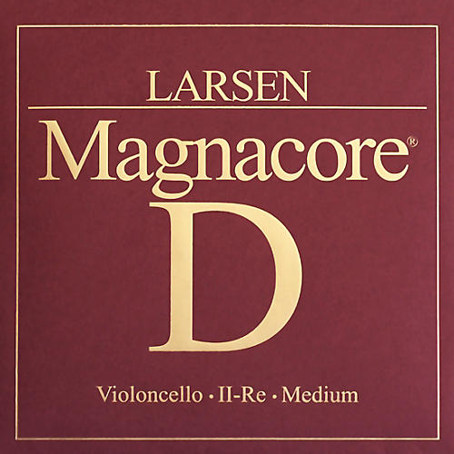 Larsen Strings Magnacore Cello D String 4/4 Size, Medium Steel, Ball End