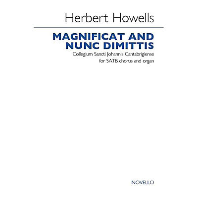Novello Magnificat and Nunc Dimittis (Collegium Sancti Johannis Cantabrigiense) SATB Composed by Herbert Howells