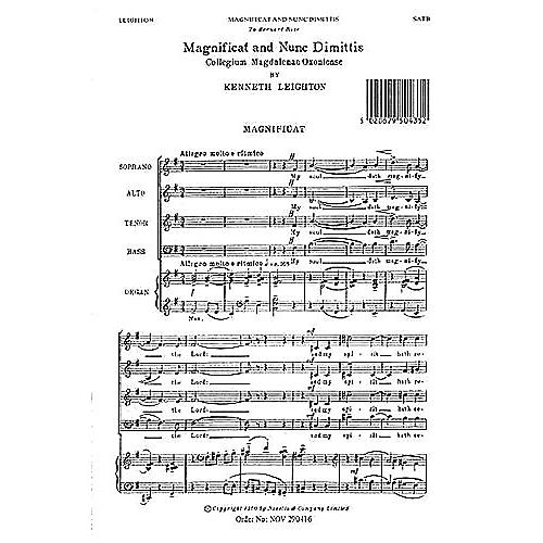 Novello Magnificat and Nunc Dimittis (Magdalen Service) SATB Composed by Kenneth Leighton