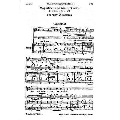 Novello Magnificat and Nunc Dimittis in G SATB Composed by Herbert Sumsion