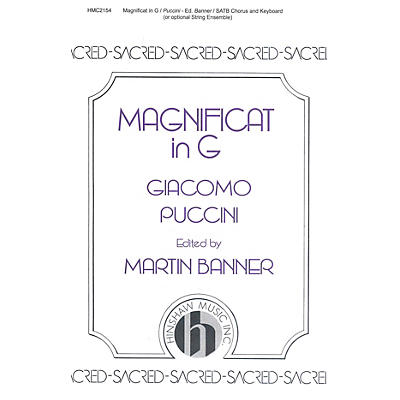 Hinshaw Music Magnificat in G SATB composed by Giacomo Puccini