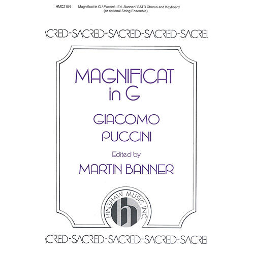 Hinshaw Music Magnificat in G SATB composed by Giacomo Puccini