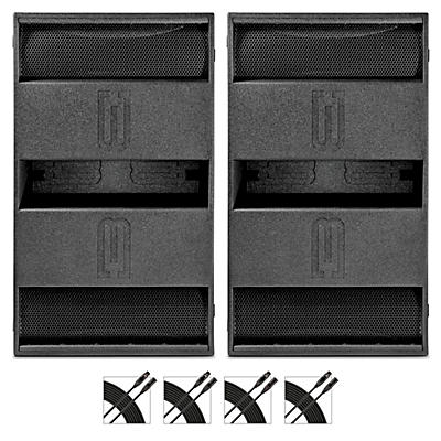 BASSBOSS Makara dBL21-MK3 Dual 21" Powered Subwoofer Pair With Cables