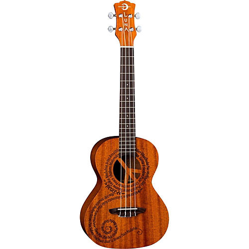 Luna Maluhia Peace Tenor Ukulele Satin Natural