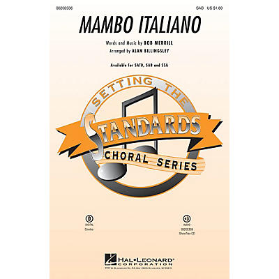 Hal Leonard Mambo Italiano (SAB) SAB by Rosemary Clooney arranged by Alan Billingsley