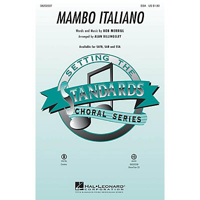 Hal Leonard Mambo Italiano (SSA) SSA by Rosemary Clooney arranged by Alan Billingsley