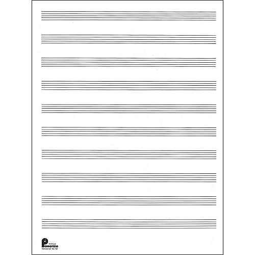 Music Sales Manuscript Paper No.2 24 Double Fold Sheets, 9X12, 10 Stave, 96 Pages