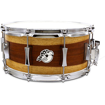 Pork Pie Maple Ash Snare Drum With Padauk Veneer