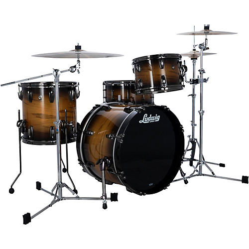 Ludwig Maple Exotic 3-Piece Downbeat Shell Pack with 20 in. Bass Drum Gold Burst