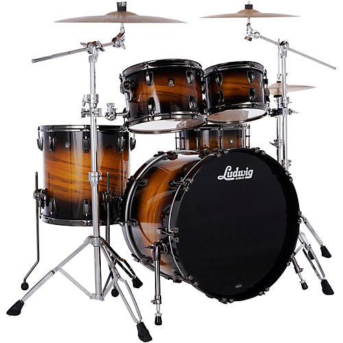 Ludwig Maple Exotic 4-Piece Studio Shell Pack with 22 in. Bass Drum Gold Burst