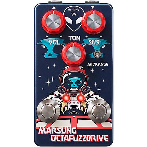 Interstellar Audio Machines Marsling Octafuzzdrive Octave Fuzz Drive Pedal - Blue and Red