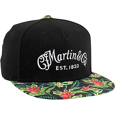 Martin Martin Flat Brim Baseball Cap, Oahu Logo, Black