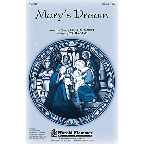 Shawnee Press Mary's Dream SSA arranged by Brant Adams
