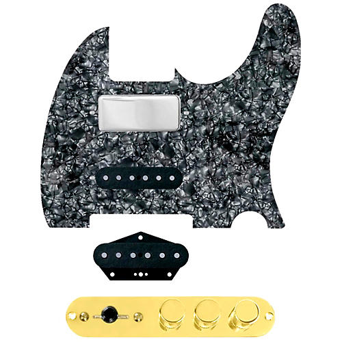 920d Custom Mason Style Loaded Pickguard for Nashville Tele With TMAS-G Control Plate Black Pearl