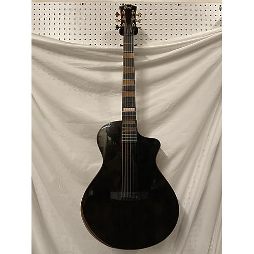 Cort Masterpiece Series Modern Black Acoustic Electric Guitar Trans Black