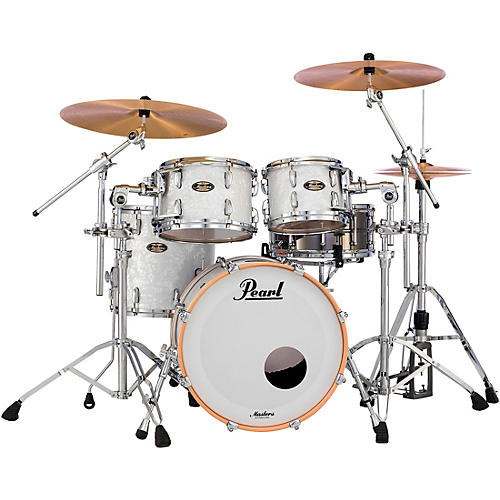 Pearl Masters Maple/Gum 4-Piece Shell Pack Matte White Marine Pearl
