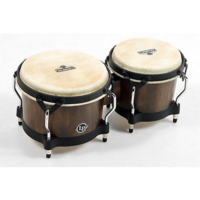 LP Matador Pine Whiskey Barrel Bongos, with Black Hardware