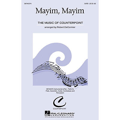 Hal Leonard Mayim, Mayim SATB arranged by Robert DeCormier