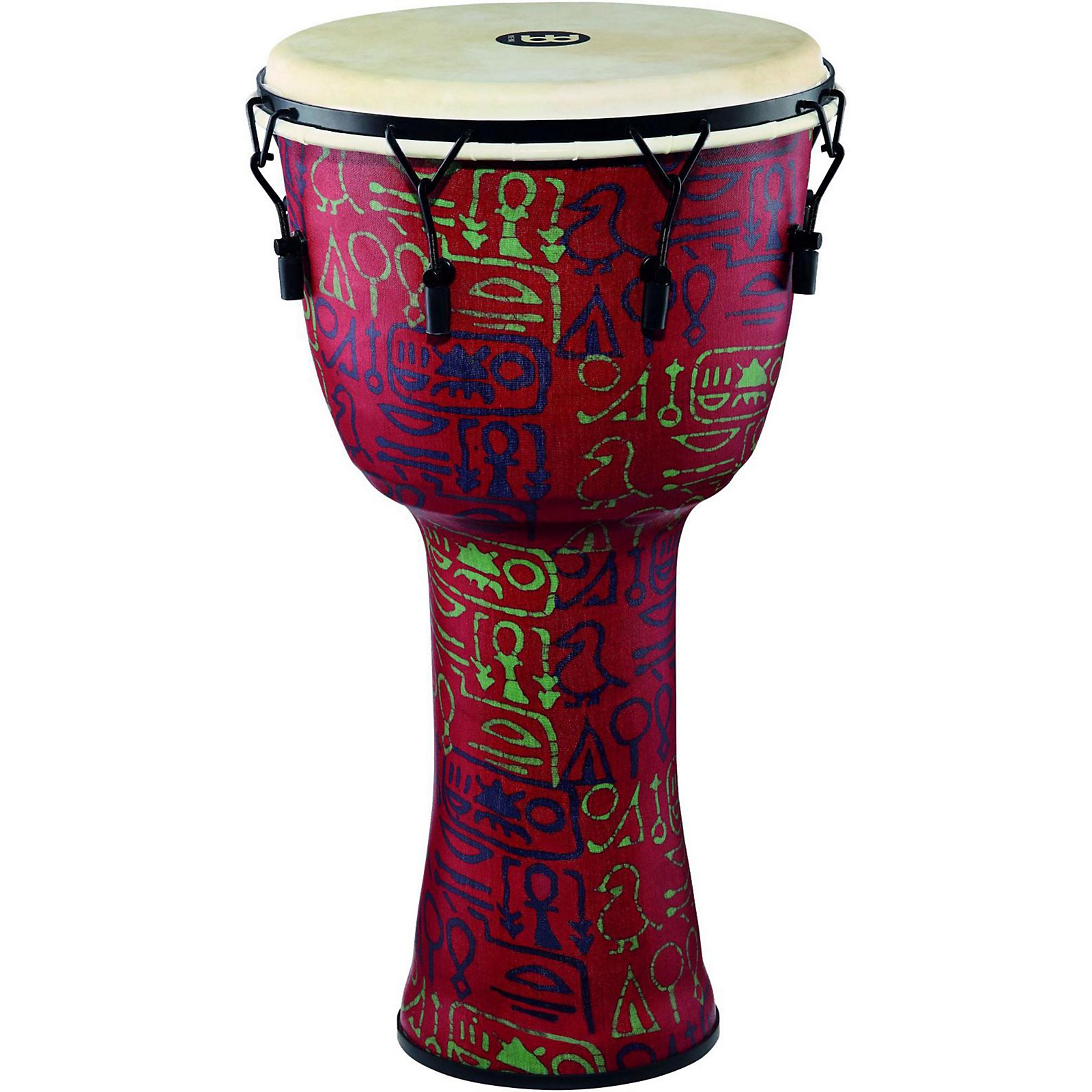 Meinl Mechanically Tuned Djembe with Synthetic Shell and Goat Skin Head 14 in. Pharaoh's Script