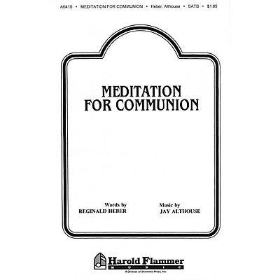 Shawnee Press Meditation for Communion SATB a cappella composed by Jay Althouse