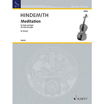 Schott Meditation from Nobilissima Visione (arranged for Viola and Organ) String Series Softcover
