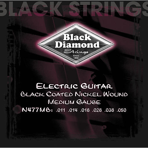 Medium Gauge Black Coated Nickel Electric Guitar Strings