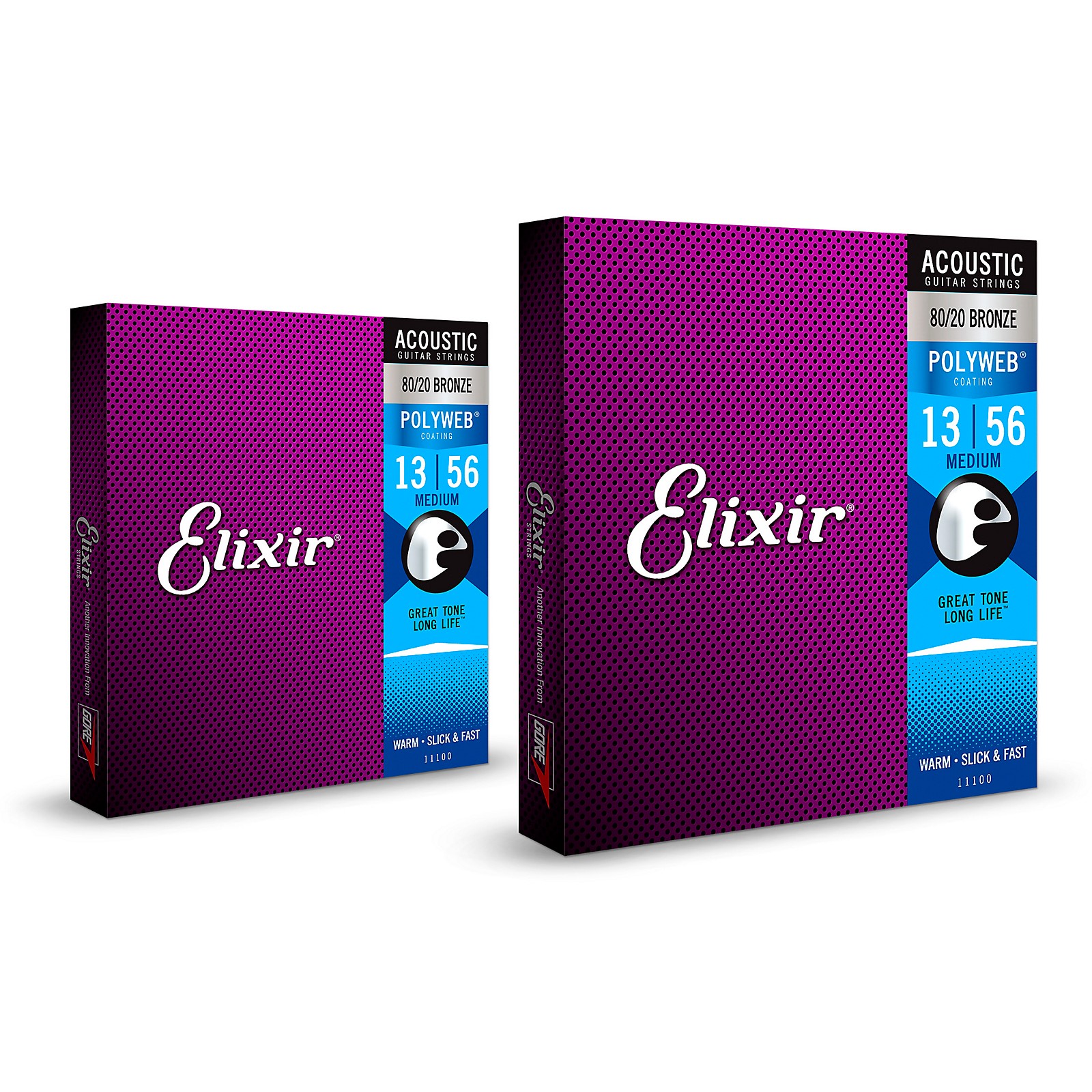 Elixir Medium Polyweb Acoustic Guitar Strings 2-Pack | Musician's Friend