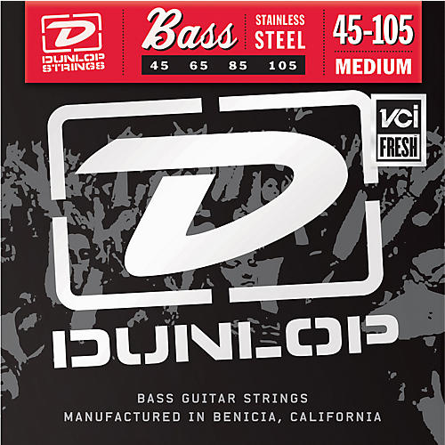 Medium Stainless Steel Bass Strings