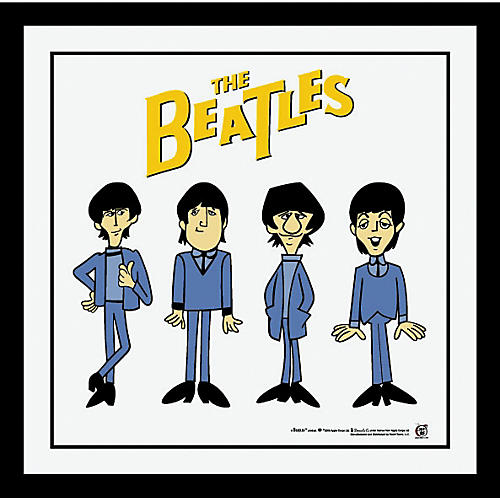 Meet The Beatles Framed Cartoon Art