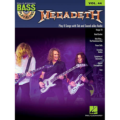 Hal Leonard Megadeth - Bass Play-Along Volume 44 Book/CD